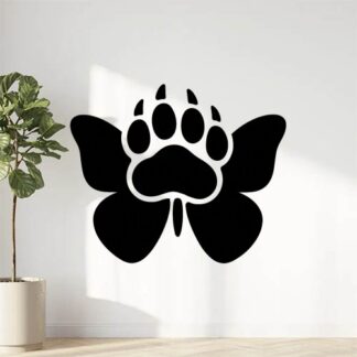 Sticker autocollant Une empreinte d'ours sur un papillon décoration decostickerstore - 2XMZOX