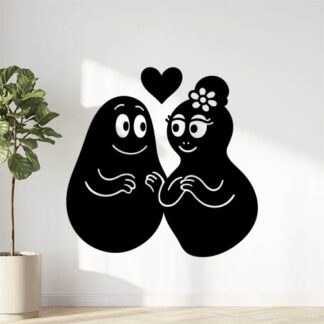 Sticker autocollant Barbapapa et barbamama amoureux décoration decostickerstore - 3UKQAB