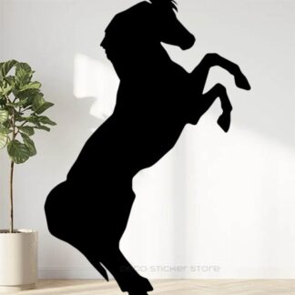 Sticker autocollant cheval cabre ombre