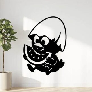 Sticker autocollant Calimero mange pastèque décoration decostickerstore - JH3DQD