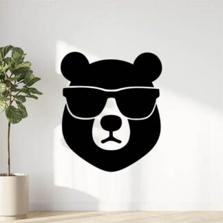 Sticker autocollant ours avec lunettes de soleil décoration decostickerstore - 6EBC7P