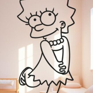 Sticker autocollant Lisa Simpson