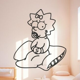 Sticker autocollant Maggie Simpson