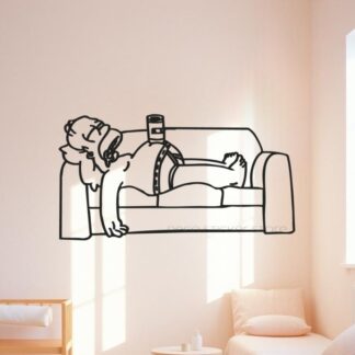 Sticker autocollant Omer Simpson canapé