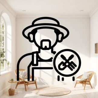 sticker autocollant Plante jardinier paysagiste 82Z4B