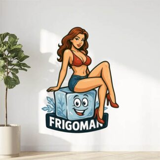 Autocollant fille sexy sur logo frigoman décoration decostickerstore - CQOUOU