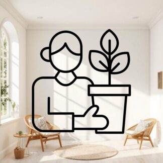 sticker autocollant Plante jardinier paysagiste D9JBF