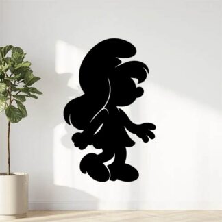 Sticker autocollant schtroumphette de profil fond transparent décoration decostickerstore - DHLBVV