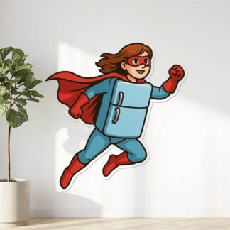 Autocollant personnage superbement en frigogirl décoration decostickerstore - G180ZE