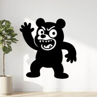Sticker autocollant ours fou décoration decostickerstore - LKUTGR