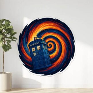 Autocollant le tardis dans une spirale décoration decostickerstore - NARWGG