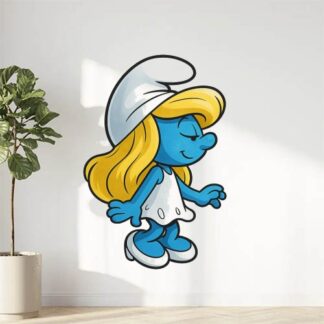 Autocollant schtroumphette de profil transparent à 70% décoration decostickerstore - NP2QKF