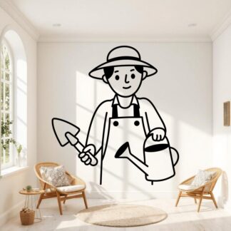 sticker autocollant Plante jardinier paysagiste UOKQ5