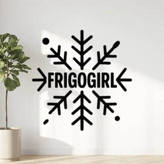 Sticker autocollant Flocon éclaté avec le texte qui ressort Frigogirl décoration decostickerstore - UV5F3S