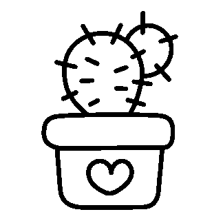 sticker autocollant cactus plante fleur 9LWPP