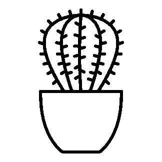 sticker autocollant cactus plante fleur MSFQ9