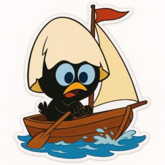 Autocollant Calimero sur un bateau décoration decostickerstore - VGCM8J