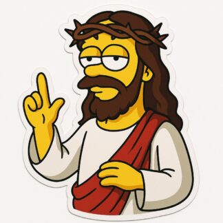 Autocollant Jésus façon Simpson décoration decostickerstore - TFB710