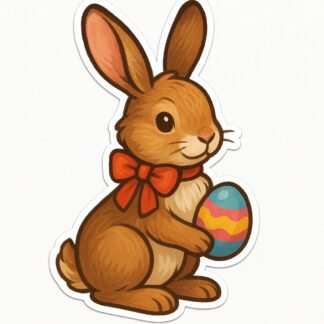 Autocollant Lièvre de Pâques décoration decostickerstore - ZDOTUT