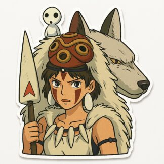 Autocollant Manga Princesse Mononoké décoration decostickerstore - H8DGIZ