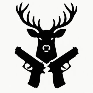 Sticker autocollant Cerf avec des pistolets décoration decostickerstore - WHMYAN