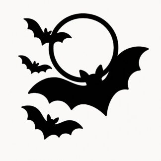 Sticker autocollant Des chauves-souris devant la pleine lune décoration decostickerstore - NROSNE