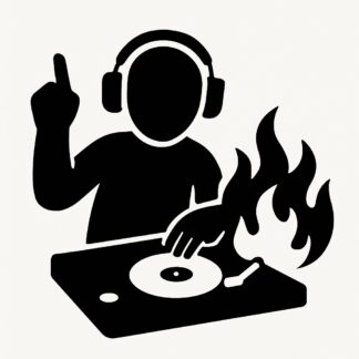 Sticker autocollant Dj brûlant sneh décoration decostickerstore - XGMEDZ