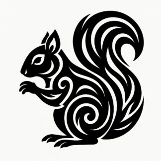 Sticker autocollant Ecureuil tribal décoration decostickerstore - SMGMR8