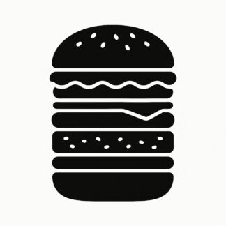 Sticker autocollant Hamburger avec de nombreuses couches décoration decostickerstore - URLYGB