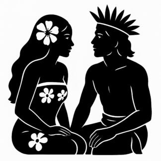 Sticker autocollant Hinano Tahiti vahiné et tané décoration decostickerstore - SG7RCO