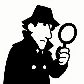 Sticker autocollant Inspecteur Gadget avec loupe décoration decostickerstore - RQPTVG
