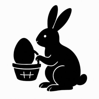 Sticker autocollant Lapin de Pâques décoration decostickerstore - JJGTRZ