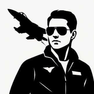 Sticker autocollant Maverick pilote de chasse décoration decostickerstore - PTRDOG