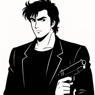 Sticker autocollant Nikky Larson manga décoration decostickerstore - CXD04K