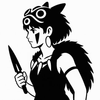 Sticker autocollant Princesse Mononoké manga décoration decostickerstore - O7FKV0