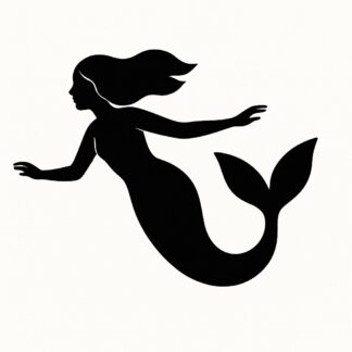 Sticker autocollant Sirenetta qui nage décoration decostickerstore - FGFVYD