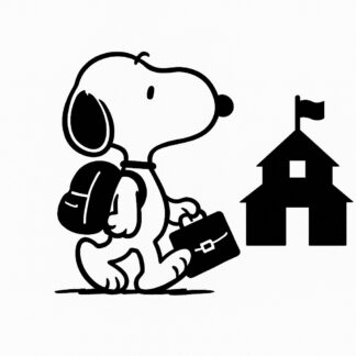 Sticker autocollant Snoopy va à l’école décoration decostickerstore - 41G3BP