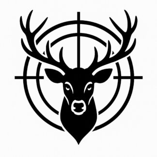 Sticker autocollant Tête de cerf dans une cible décoration decostickerstore - A6OZFZ