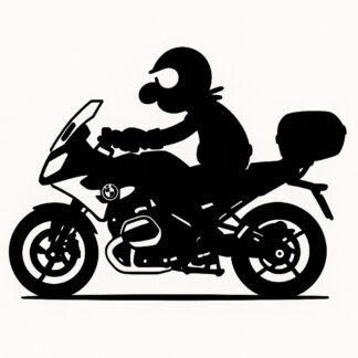 Sticker autocollant joe bar roule sur une bmw r1250rs avec top-case décoration decostickerstore - SF0MMA