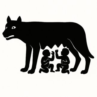 Sticker autocollant louve romaine avec Romulus et Remus décoration decostickerstore - TLZSUE