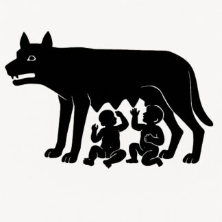 Sticker autocollant louve rome romulus remus décoration decostickerstore - S36BIX