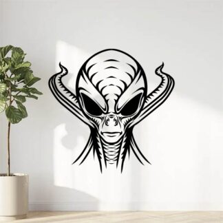 sticker autocollant ovni extraterrestre alien 3 12H5K
