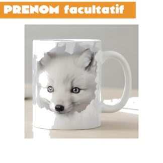 Mug renard blanc en céramique 325 ml (11 oz) 2YOTJ