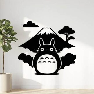 Sticker autocollant Totoro à la montagne Fuji décoration decostickerstore - 3Q05IB