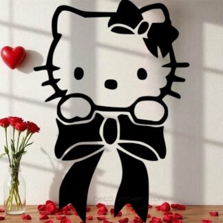 Sticker autocollant Hello Kitty noeud
