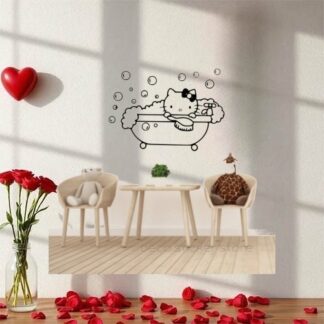 Sticker autocollant Hello Kitty bain