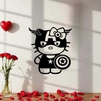 Sticker autocollant hello Kitty captain america