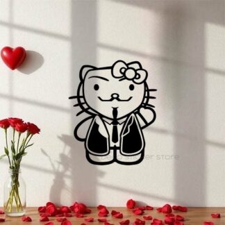 Sticker autocollant hello Kitty anonymous