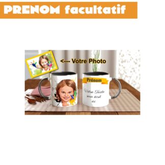 Mug 325ml (11oz) personnalisé design avec votre photo BD  et texte
