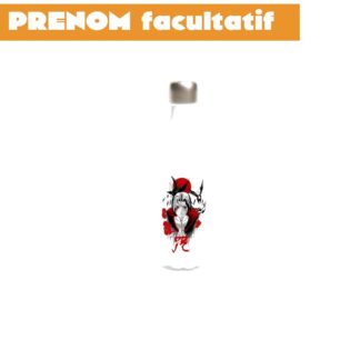 Bouteille d'eau blanche en acier inoxydable 483 ml (17 oz) Itachi Uchiwa Naruto